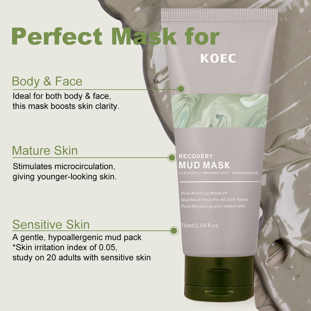 Volcanic Mud Clay Mask - Pore Cleansing & Hydrating Face Mask for Clear Skin